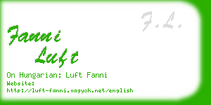 fanni luft business card